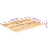 vidaXL Tampo de mesa madeira de mangueira maciça 15-16 mm 70x60 cm