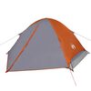 vidaXL Tenda de campismo c&uacute;pula p/ 2 pessoas imperme&aacute;vel cinza/laranja
