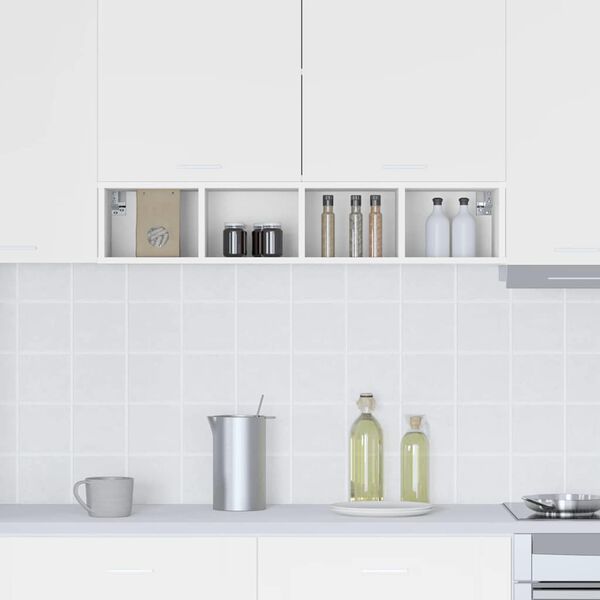 vidaXL Arm&aacute;rio suspenso Branco 20 x 29,5 x 100 cm Madeira processada