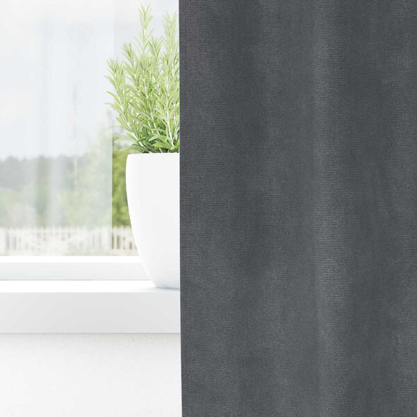 vidaXL Cortinas opacas 2 pcs Cinzento-claro 140 x 245 cm Veludo