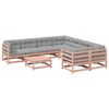 vidaXL 9 pcs conj. sof&aacute;s jardim c/ almofad&otilde;es madeira abeto-de-douglas