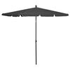 vidaXL Guarda-sol de jardim com mastro 210x140 cm antracite