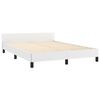 vidaXL Estrutura cama c/ cabeceira couro artificial 140x190 cm branco