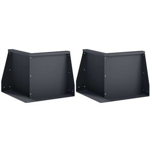 vidaXL Muro de Conten&ccedil;&atilde;o 2 unid. 50 x 50 x 30 cm A&ccedil;o Antracite