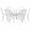 vidaXL Conjunto de Jantar para Jardim 7 pcs Branco Alum&iacute;nio