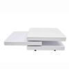 vidaXL Mesa de centro 3 n&iacute;veis branco brilhante