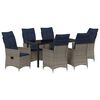 vidaXL Conjunto de Mesa e Cadeiras 7 pcs Cinzeto Rattan de PE