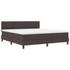 vidaXL Cama Box com colch&atilde;o Marrom Escuro 180 x 200 cm tecido