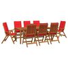 vidaXL Conjunto de jantar de jardim de 9 pe&ccedil;as Natural