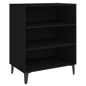 vidaXL Aparador 57x35x70 cm contraplacado preto