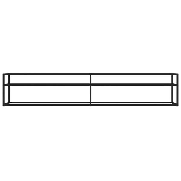 vidaXL Móvel de TV 220x40x40,5 cm vidro temperado preto