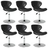 vidaXL Cadeiras de jantar 6 pcs couro artificial preto