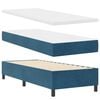 vidaXL Cama Box com colch&atilde;o Azul Escuro 80 x 200 cm tecido