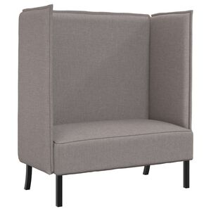 vidaXL Sof&aacute; de Encosto Alto Cinzento-acastanhado 109 x 56 x 121 cm