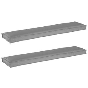 vidaXL Conjunto de Almofadas para Palete 2 pcs Cinzeto 180 x 40 x 8 cm