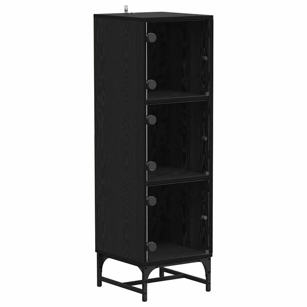 vidaXL Buffet Carvalho Preto 35 x 37 x 117 cm
