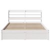 vidaXL Estrutura cama c/ cabeceira 120x190 cm pinho maci&ccedil;o branco