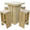 vidaXL 5 pcs conjunto de jantar para exterior pinho impregnado
