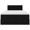 vidaXL Cama otomana com colch&atilde;o & LEDs 120x190cm veludo preto
