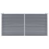 vidaXL Canteiro elevado de jardim a&ccedil;o galvanizado 160x40x77cm cinzento
