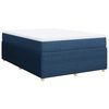 vidaXL Cama com molas/colch&atilde;o 140x190 cm tecido azul
