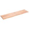 vidaXL Tampo de mesa 200x50x(2-4) cm carvalho tratado castanho-claro