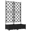 vidaXL Vaso de Jardim 2 unid. Preto 80 x 40 x 125,5 cm PP