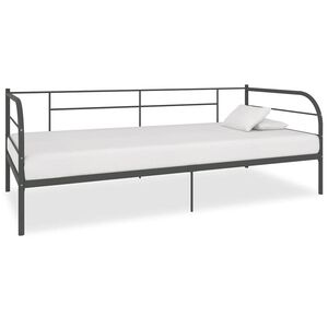 vidaXL Estrutura sof&aacute;-cama 90x200 cm metal cinzento