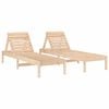 vidaXL Espreguiçadeiras 2 pcs com mesa madeira de pinho maciça