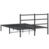 vidaXL Estrutura de cama com cabeceira 135x190 cm metal preto