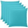 vidaXL Capa almofada 6 pcs HEERLEN Turquesa 60 x 60 cm Poli&eacute;ster