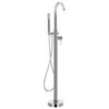 vidaXL Torneira de p&eacute; para banheira a&ccedil;o inoxid&aacute;vel 118,5 cm