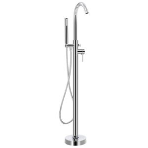 vidaXL Torneira de p&eacute; para banheira a&ccedil;o inoxid&aacute;vel 118,5 cm