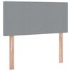 vidaXL Cama com arruma&ccedil;&atilde;o e LED Cinzento-claro 90 x 190 cm tecido