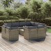 vidaXL 12 pcs conjunto lounge de jardim c/ almofad&otilde;es vime PE cinzento
