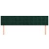 vidaXL Cabeceira de cama 2 pcs veludo 100x5x78/88 cm verde-escuro