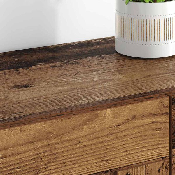 vidaXL Estante de Parede 2 pcs Madeira antiga 69,5 x 34 x 90 cm