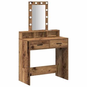 vidaXL Mesa de vestir Castanho 79 x 41 x 140 cm Derivados de Madeira