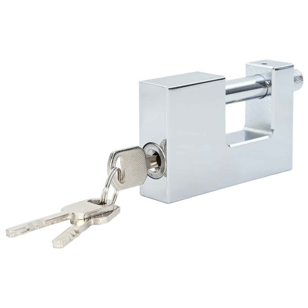 vidaXL Cadeado 2 pcs Prateado 8,7 x 1,9 x 5,5 cm Ferro