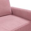 vidaXL Sof&aacute; de 3 lugares 180 cm veludo rosa