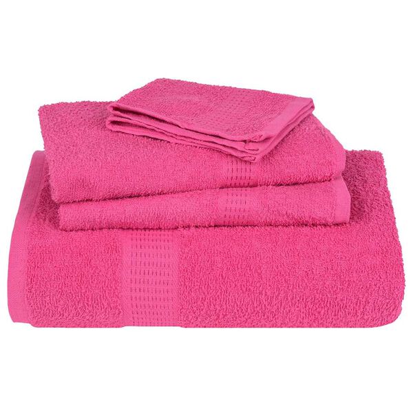 vidaXL Toalhas FROGN 4 pcs 100x200 cm 360 g/m&sup2; rosa
