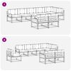 vidaXL Conjunto de Sof&aacute;s para Exterior 8 pcs Natural e Creme