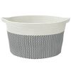 vidaXL Cesto de arruma&ccedil;&atilde;o &Oslash;45x25 cm algod&atilde;o cinzento e branco
