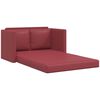 vidaXL Sof&aacute;-cama sem p&eacute;s 112x174x55 cm couro artificial vermelho tinto
