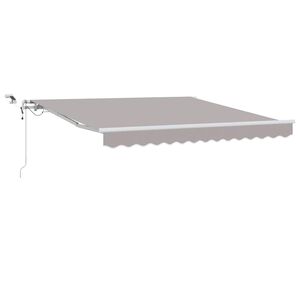 vidaXL Toldo Retr&aacute;til Cinzento-claro 300 x 250 cm Poli&eacute;ster e Metal
