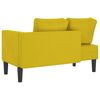 vidaXL Chaise longue com almofadões veludo amarelo