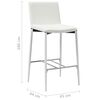 vidaXL 5 pcs conjunto de bar couro artificial branco