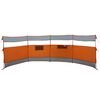 vidaXL Corta-vento de campismo 510x153 cm imperme&aacute;vel cinza/laranja