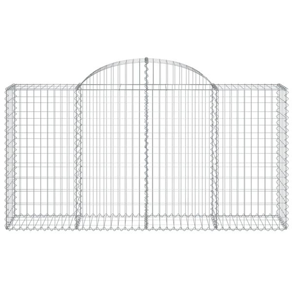 vidaXL Cestos gabião arqueados 6pcs 200x50x100/120cm ferro galvanizado