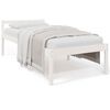 vidaXL Cama de solteiro p/ idosos 90x190 cm pinho maci&ccedil;o branco